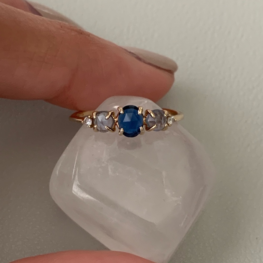 Local Eclectic 3 Birthstone Ring - Blue Sapphire